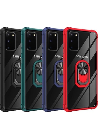 Samsung Uyumlu Galaxy S10 Lite Kilif Standli Yüzüklü Mola Silikon Kapak 466780641