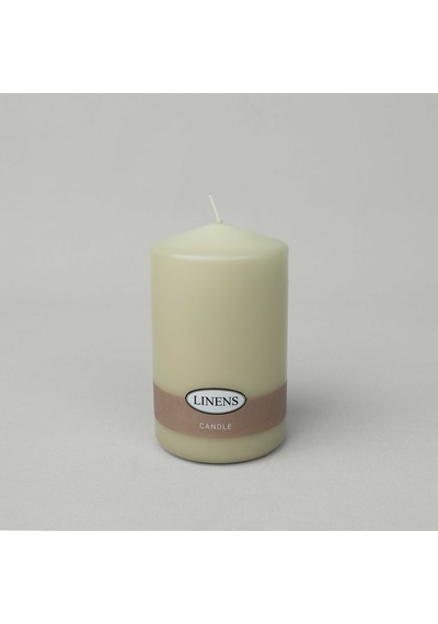 Linens Basic Çap 8 Cm Yükseklik 13 Cm Baton Mum Bej Bej