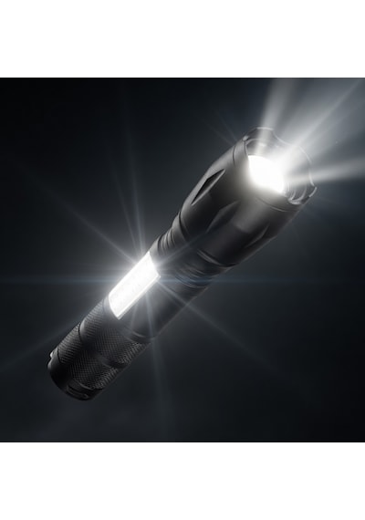 Şarjlı Zoomlu Güçlü Led Çift Aydınlatmalı Usb Portlu Güçlü El Feneri Deprem,araç,yürüyüş,doğa,kamp Aydınlatması Siyah