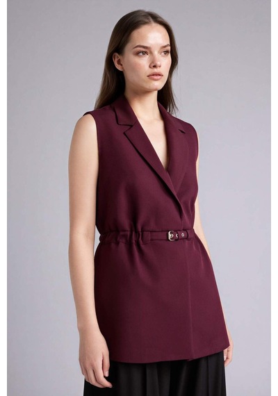 Defacto Fıtted Ceket Yaka Yelek D4784ax26spbr151 Bordo-br151