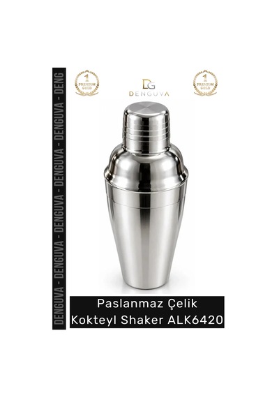 Shaker Bar İçecek Sunum Karıştırıcı Profesyonel Paslanmaz Çelik Kokteyl Shaker Alk6420 Çok Renkli