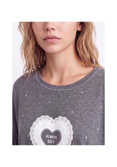 LC Waikiki Alıta Cıty Farkıyla Lcw Dream Gri Penye Baskılı Uzun Kollu Kadın Pijama Takım Gri - 929503450 Gri LC Waikiki Alıta Cıty Farkıyla Lcw Dream Gri Penye Baskılı Uzun Kollu Kadın Pijama Takım Gri - 929503450 Gri