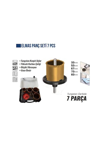 Bay-tec Mk0316 Elmas Panç Seti 7 Parça