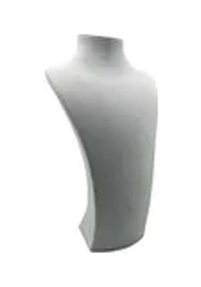 Yerli Üretim Süet Kumaş Elisia Manken Gri Renk 40/ 20 Cm Kolye Gerdanlık Takı Sergileme Mankeni Çok Renkli