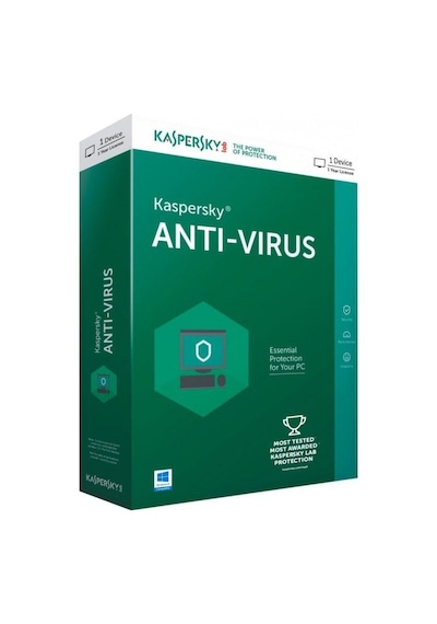 KASPERSKY ANTIVIRUS KUTU 2 KULLANICI 1 YIL
