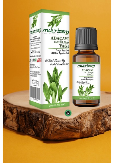 Multidem Adaçayı Yağı Acı Elma Uçucu Bitkisel Yağı 20 ML