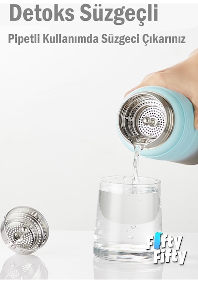 Tkk 900 Ml Çelik Termos Çift Kullanım Pipetli/rahat İçim -12/24 Sıcak-soğuk- Yalıtım -tkk2025new900ml Mavi