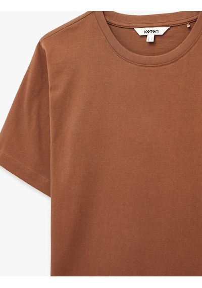 Koton Regular Fit Pamuklu Kısa Kollu Bisiklet Yaka Basic Tişört Kahverengi 6sak60009ek Kahve Koton Regular Fit Pamuklu Kısa Kollu Bisiklet Yaka Basic Tişört Kahverengi 6sak60009ek Kahve