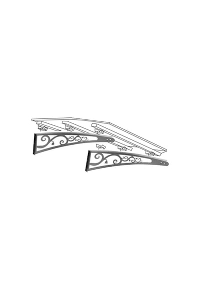 Metal Ayaklı 10 Mm Levhalı Pratik Sundurma 100x200 Cm Lale Model