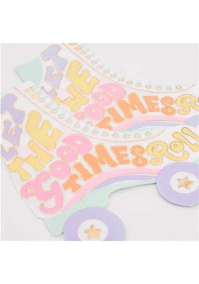 Meri Meri - Roller Skate Napkins - Paten Peçete - 16'lı