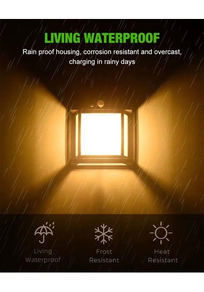Fithome Or-228 Hareket Sensörlü Su Geçirmez Solar Bahçe Aydınlatma Duvar Lambası