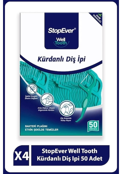 Well Tooth Kürdanlı Diş İpi 50 Adet X5