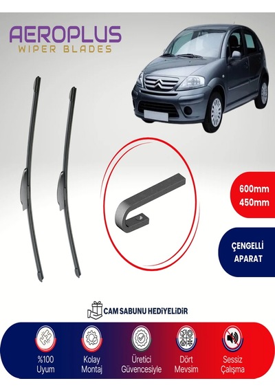 Aeroplus Citroen C3 Muz Silecek Takımı 2002-2009