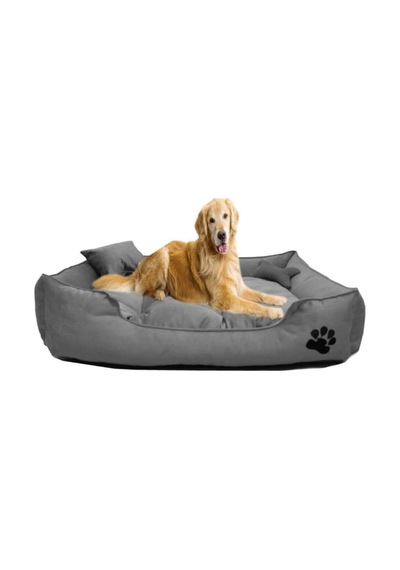 Ayrex Büyük Boy Köpek Yatağı, Gri Renk, Çıkarılabilir Yastıklı, 90x70 Cm