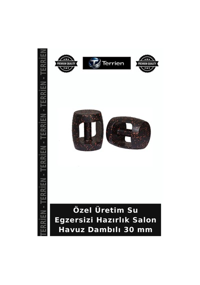 Özel Üretim Su Egzersizi Hazırlık Salon Havuz Dambılı 30 Mm Siyah - Turuncu