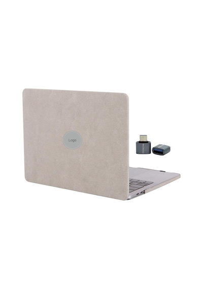 Macbook Air M1 Kılıfı A2337 Uyumlu 13.3 İnç Premium Süet Dokulu Kumaş Kaplama Hard Case A2179 A1932 Soft Touch Sert Koruyucu Kapak Çizilme Darbe Koruma Gri
