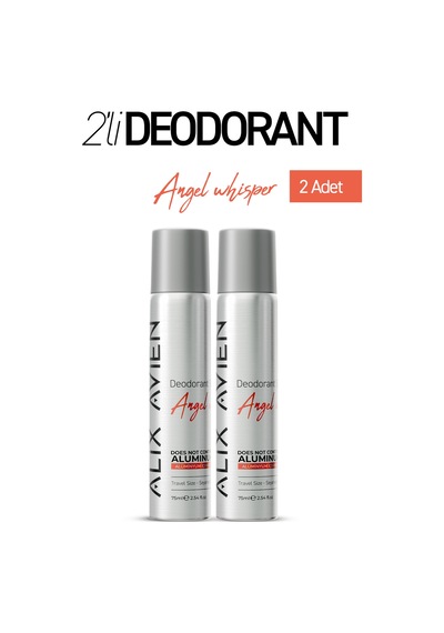 Alüminyumsuz Seyahat Boy Kadın Deodorant Spray İkili Set 2x75 Ml - Angel Whisper