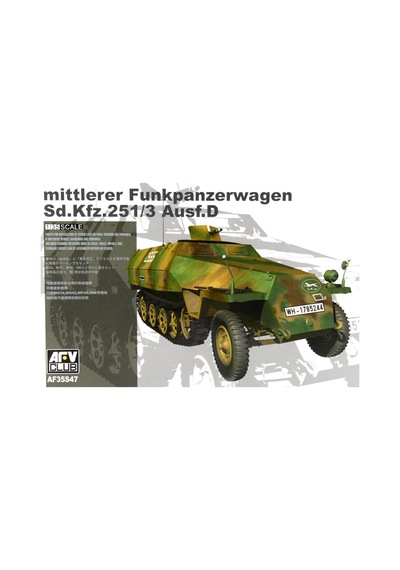 1/35 Mittlerer Funkpanzerwagen Sd.kfz. 251/3 Ausf. D Askeri Araç Maketi, Afv Club 35s47