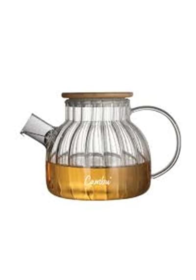 Konak Züccaciye Lıne Serisi Bambu Kapak Cam Demlik 1100ml