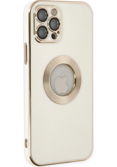 Gld-spt- Newface Apple Uyumlu iPhone 12 Pro Max Kılıf Store Silikon - Beyaz