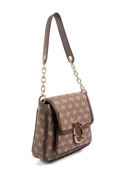 Silver Polo Sp1147 Kadın Omuz Çantası Monogram Kahve-kahve