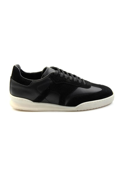 Siyah Hakiki Deri Erkek Sneaker E01442500102 Siyah