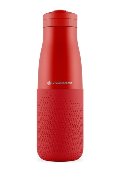 Kırmızı 500 Ml Çelik Okul Matarası - Silikon Gövdeli Nokta Çelik Termos - 50024 Diğer