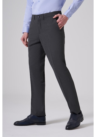 Morven Erkek Füme Yünlü Trend Desenli Dynamic Fit Pantolon 26mc003023050 Füme