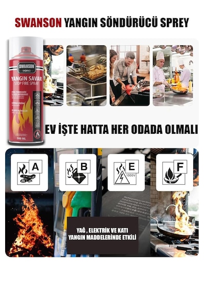 Lunaev 2 Adet Yangın Söndürücü - Yangın Savar Sprey 500 Ml + 500 Ml Ev - Ofis - Oto Araç Ateş Boğucu
