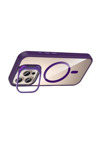 Joko Apple İphone 16 Pro Max Remim Lensli Magsafe Standlı Kapak - Derin Mor