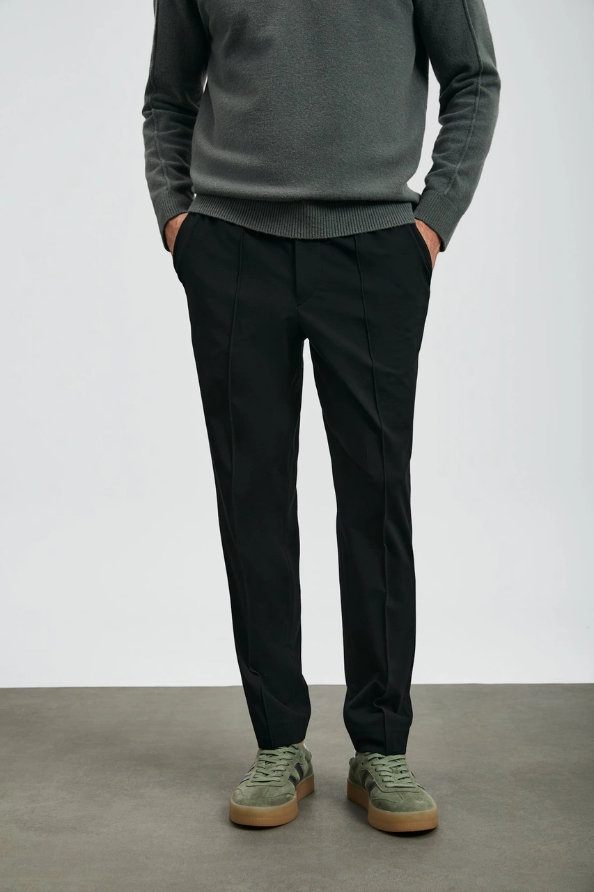 Lufian Erkek Sımon Smart Chino Slim Fit Pantolon 112190329 Siyah Siyah