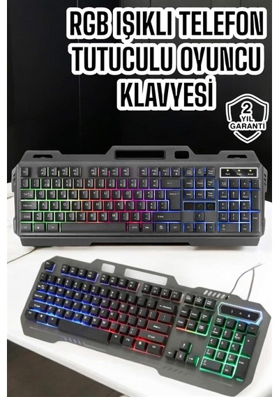 Q  Klavye  Rgb  Işıklı  Klavye  Ve  Mouse  Seti  Kablolu  Mouse  liş  -  Lisinya  Diğer