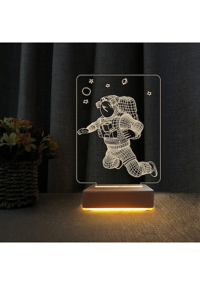 Doğum Günü Hediyesi Astranot 3D Çocuk Odası Gece Lambası