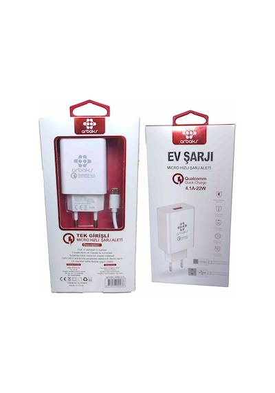 Arbaks 4.1A 22W Qc3 (Micro) Hızlı Şarj Aleti Arbaks ARB-015