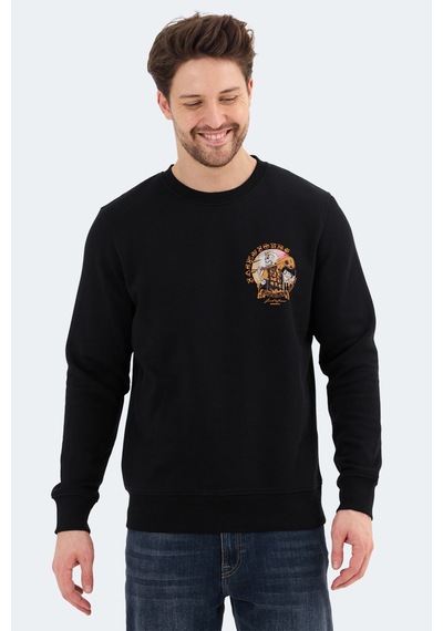 Jack & Jones 12256818 Erkek Siyah Sweatshirt Siyah
