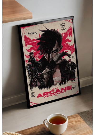 Arcane Siyah Ahşap Çerçeveli Poster, Dekoratif Oyun Duvar Tablosu