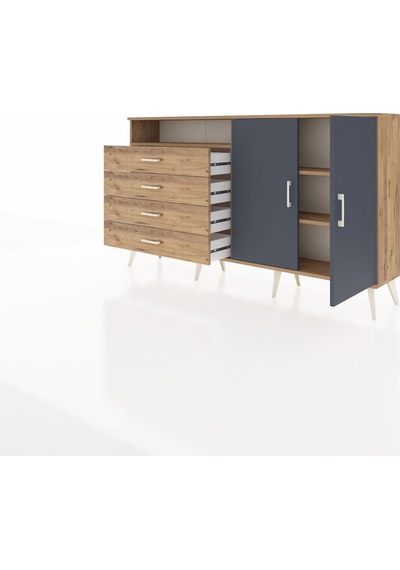 Arges Konsol 3 Raflı 4 Çekmeceli 2 Kapaklı 176x30x99 Çam-antrasit/çam Antrasıt/atlas Çam - Atlas Çam Arges Konsol 3 Raflı 4 Çekmeceli 2 Kapaklı 176x30x99 Çam-antrasit/çam Antrasıt/atlas Çam - Atlas Çam