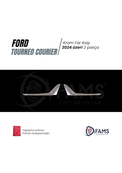 Ford Tourneo Courier Krom Far Kaşı 2 Prç. 2024 Üzeri Paslanmaz Çelik