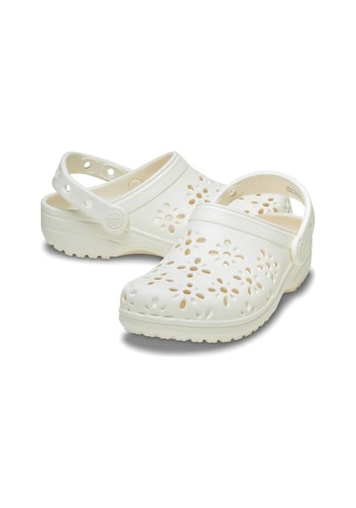 Crocs Classic Floral Cut Out Clog T Çocuk Sandalet 210944-0wv Bej