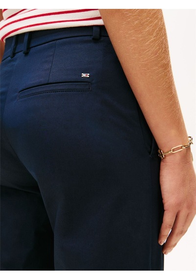Tommy Hilfiger Co Slım Straıght Chıno Kadın Mavi Pantolon - Ww0ww40504 Mavi