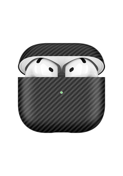Apple Uyumlu  AirPods 4 Zore Airbag 43 600d Karbon Fiber Kulaklık Kılıfı Gold