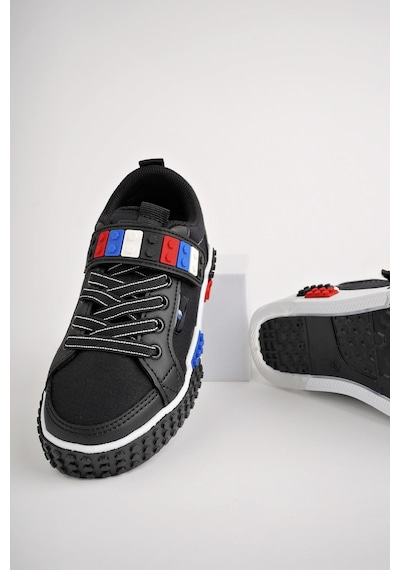 Muggo Sonic Garantili Legolu Bağcıklı Ve Cırtlı Ortopedik Çocuk Sneaker Spor Ayakkabı 001