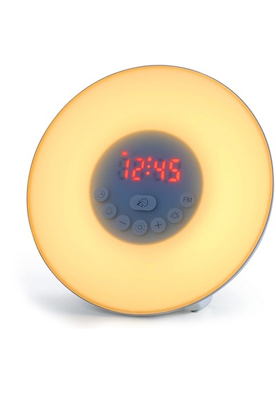 Bioxo Wake-up Ayarlanabilir 6 Renkli Gece Lambası/fm Radyo/alarmlı Saat