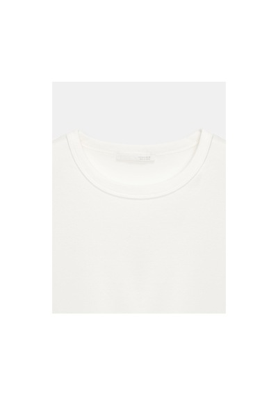 Dilvin 32779 Bisiklet Yaka T-shirt-ekru-16478
