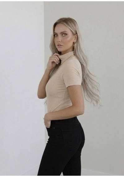 Hashtag Kadın Balıkçı Yaka Yarım Kol Body 4'lü Set Viskon Kumaş Siyah, Beyaz, Bej, Antrasit