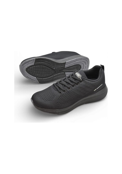 Bst-4044 Tam Ortopedik Taban Erkek Spor Ayakkabı Günlük Yazlık Spor Ayakkabı Fileli Siyah