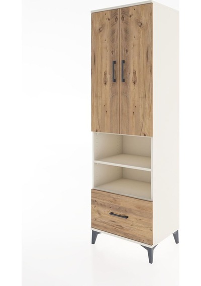 Hyperion Dolap 3 Raflı Tek Çekmeceli Tek Askılı 60x44x195 Aytaşı-çam Aytası