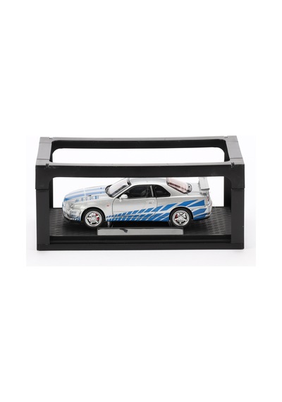 1:24 Ölçek Sesli Işıklı 4 Kapısı Kaput Ve Bagajı Açılan Stantlı Model Araç Gtr Gri
