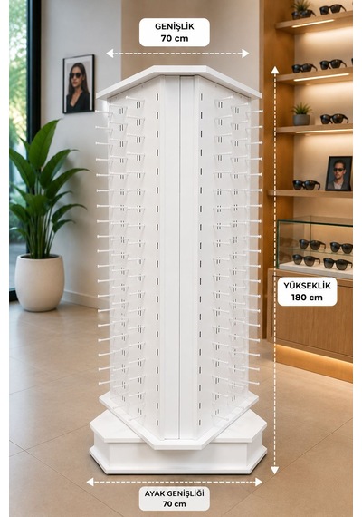 Gözlük Standı 189 Lu Ayaklı Dönerli Metal Model