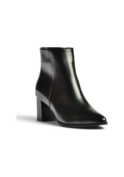 Fox Shoes Z480052960 Siyah Rustik Kalın Topuklu Klasik Kadın Bot